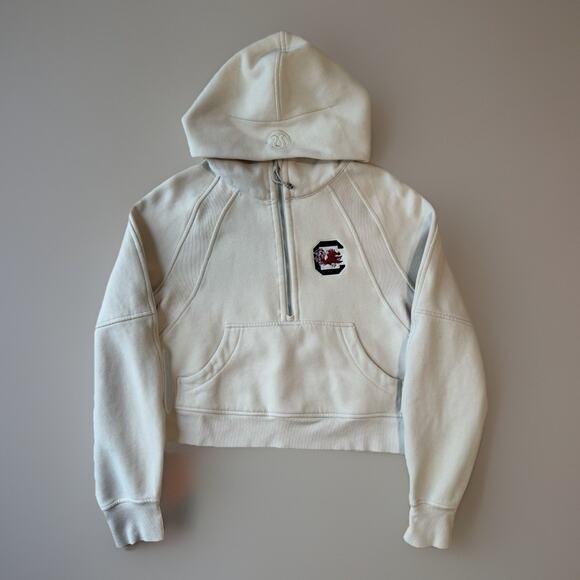 Lululemon Scuba Oversized Half Zip Hoodie XS Ivory South Carolina Pullover Yoga - Picture 1 of 9